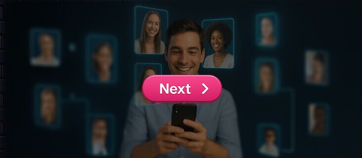 JerkRoulette A man happy to chat with cam girls